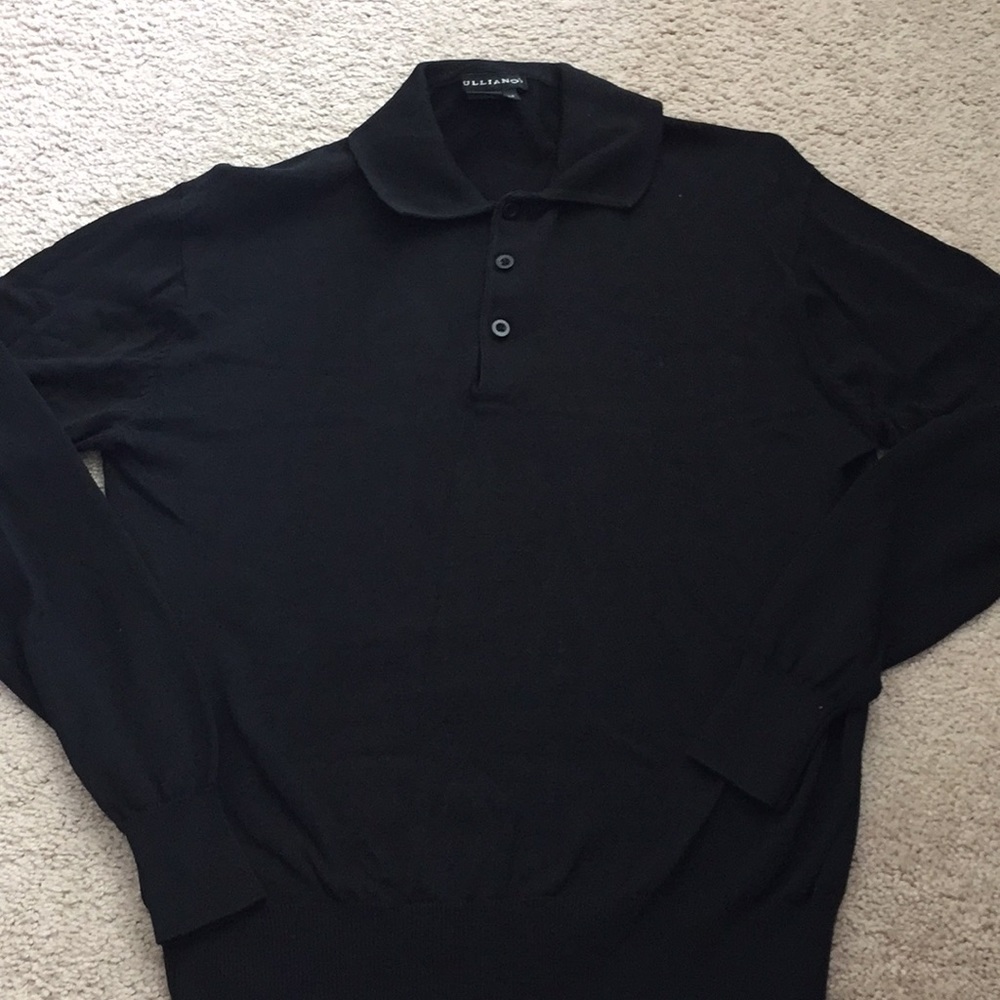 Mans black sweater